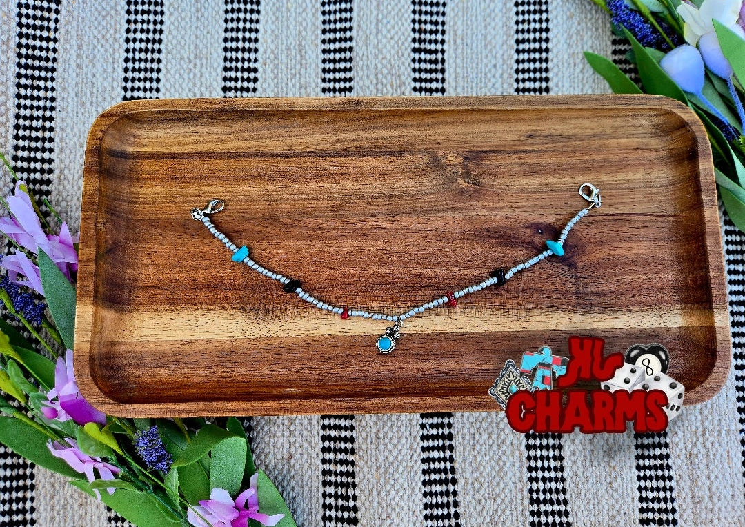 Silver with Turquoise Stone Hat Band
